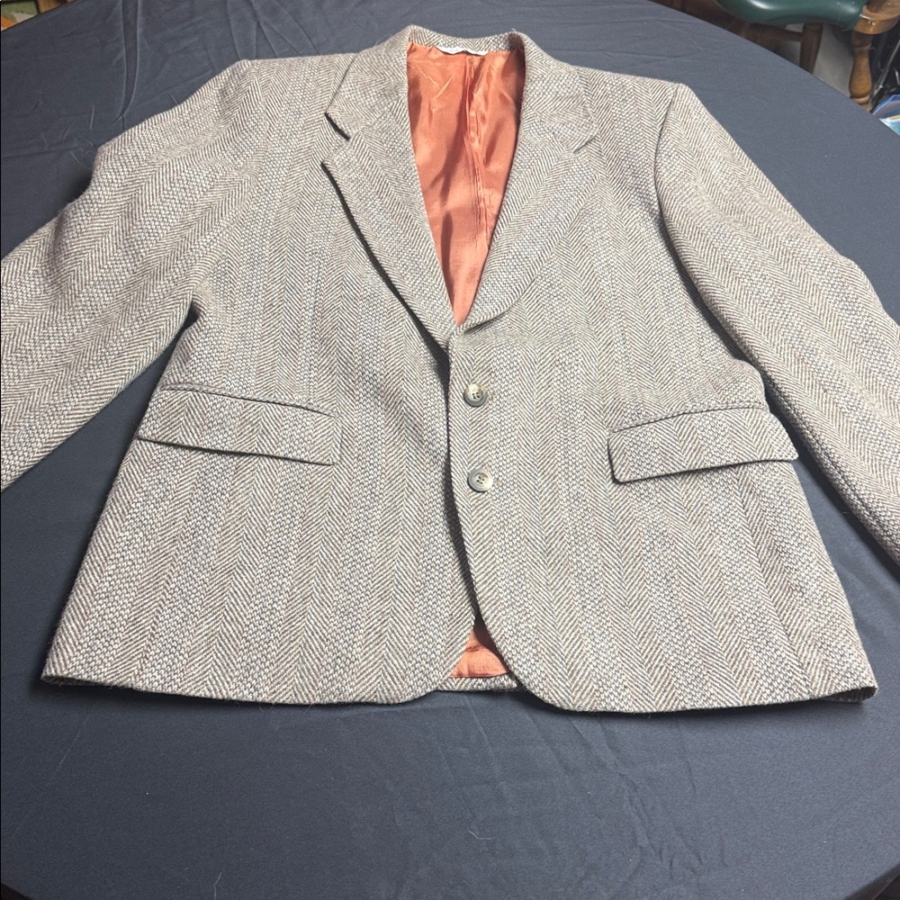 Levi Strauss-Classic Men's Herringbone Blazer - Light Gray 42R